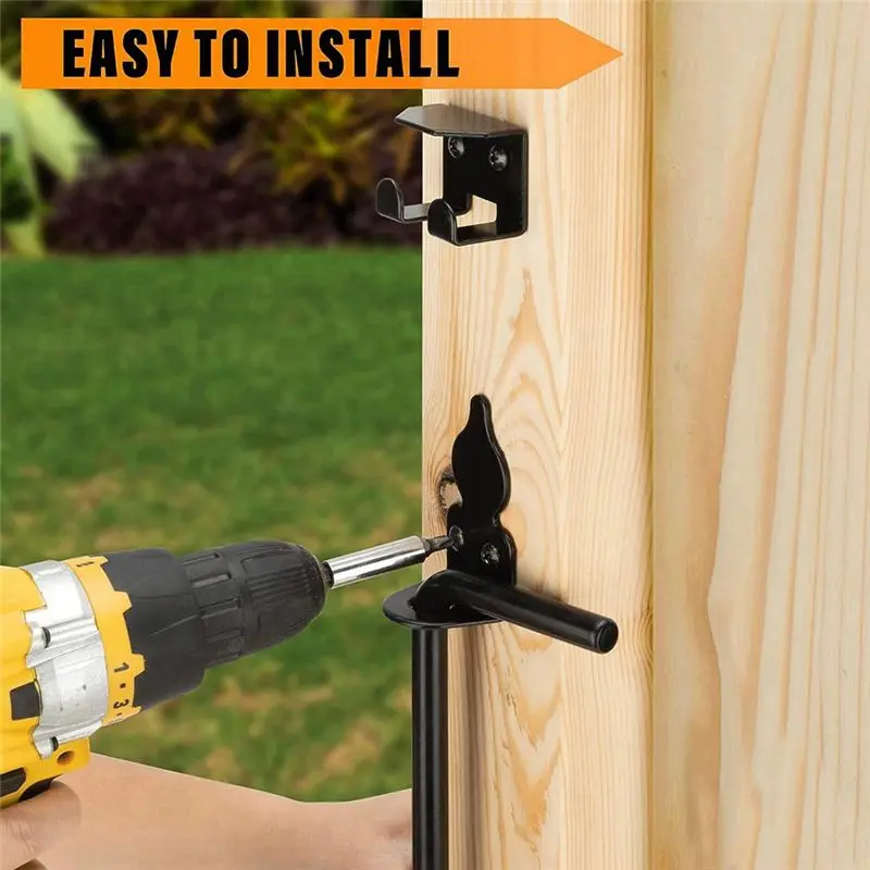 Y22A-1 울타리 및 문용 야외 게이트 래치 세트 - 고강도 보안 잠금장치