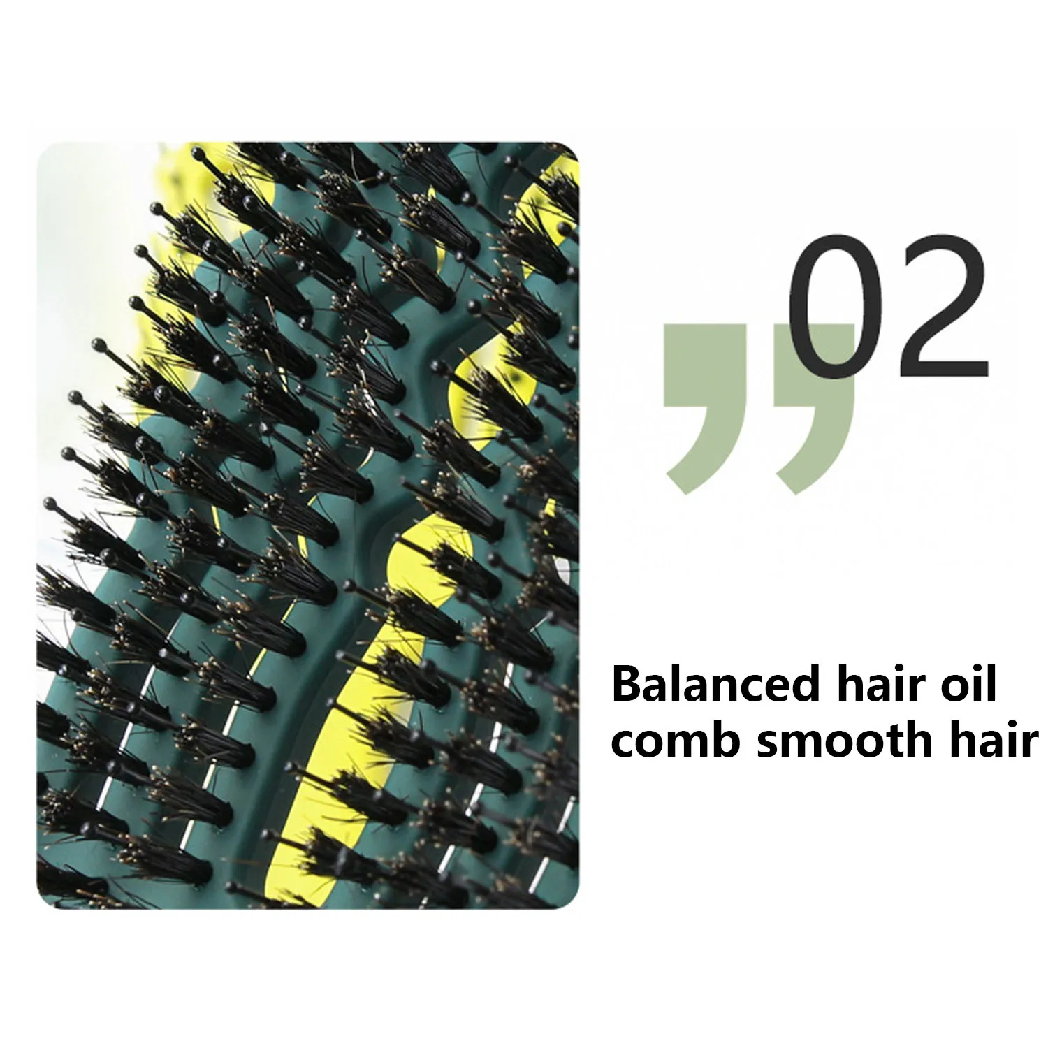 Boar Bristle Detangling Hairbrush for Smooth, Knot-Free Hair