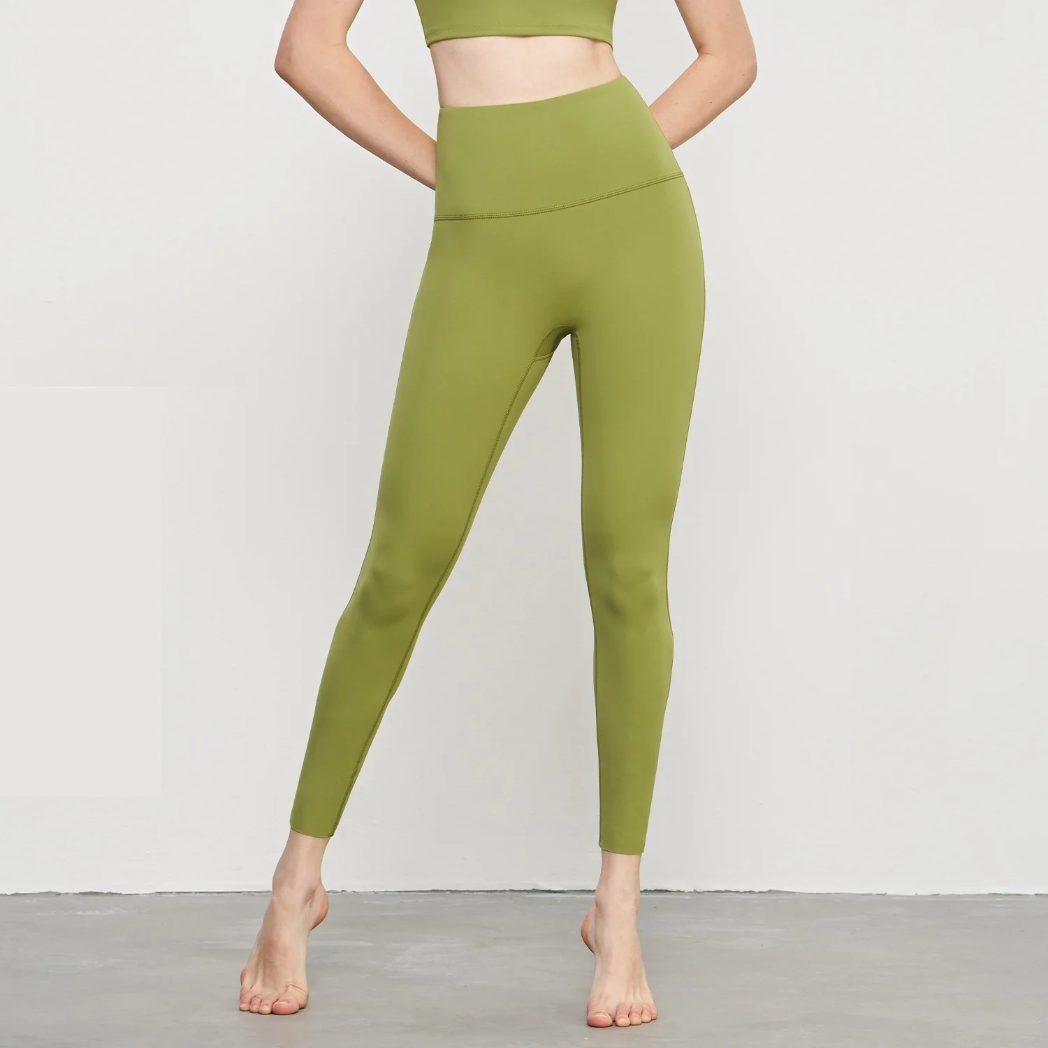 Solid Color Women Sport Pan Tight Hight Waist Yoga Legging Workout Comprehensive Training Jog No Trace Feet Compression Support