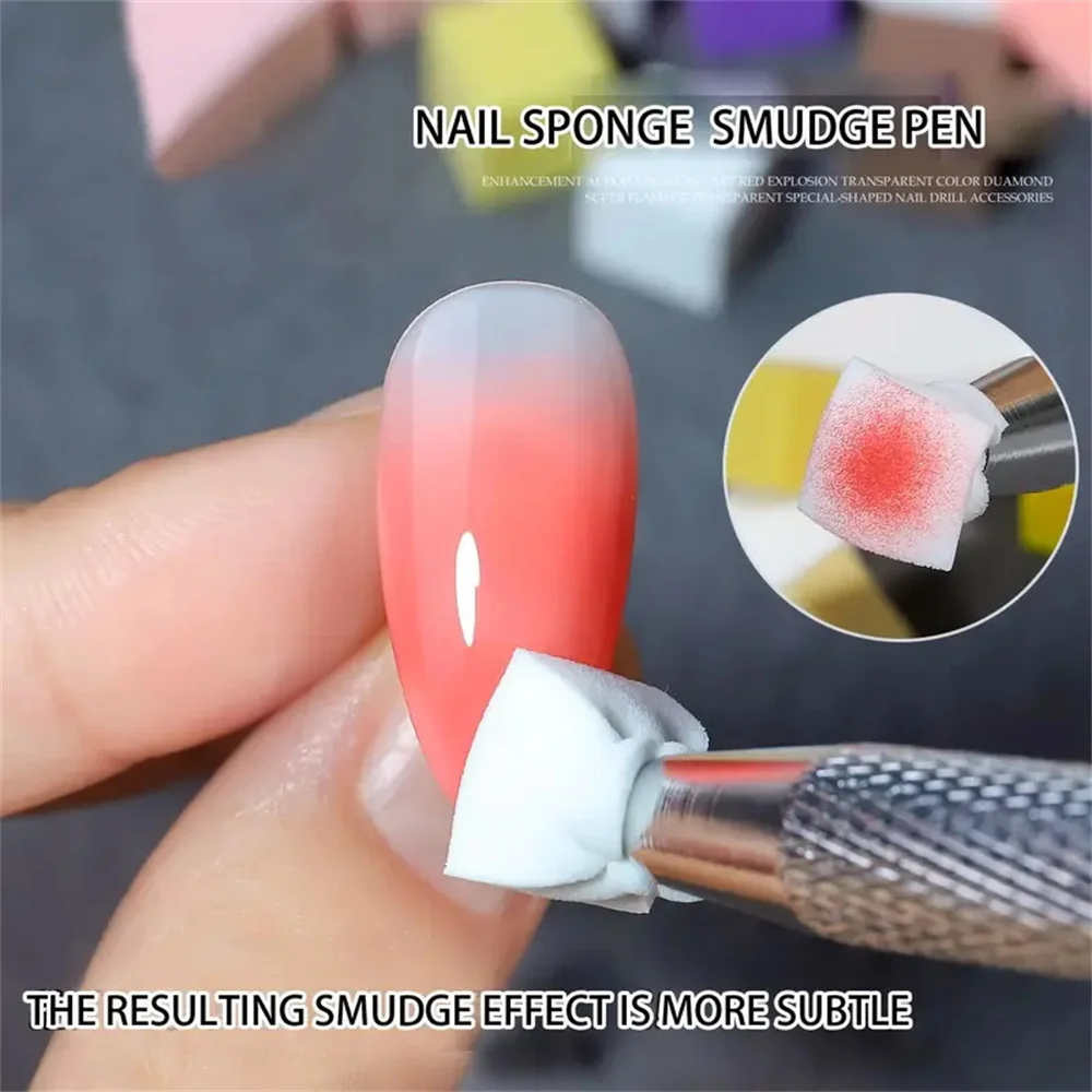 100pcs Nail Art Sponge Set Manicure DIY Creative Nail Sponge Gripper Tool  Sponge Gradient Nail Art Tools Manicure Accessories 4