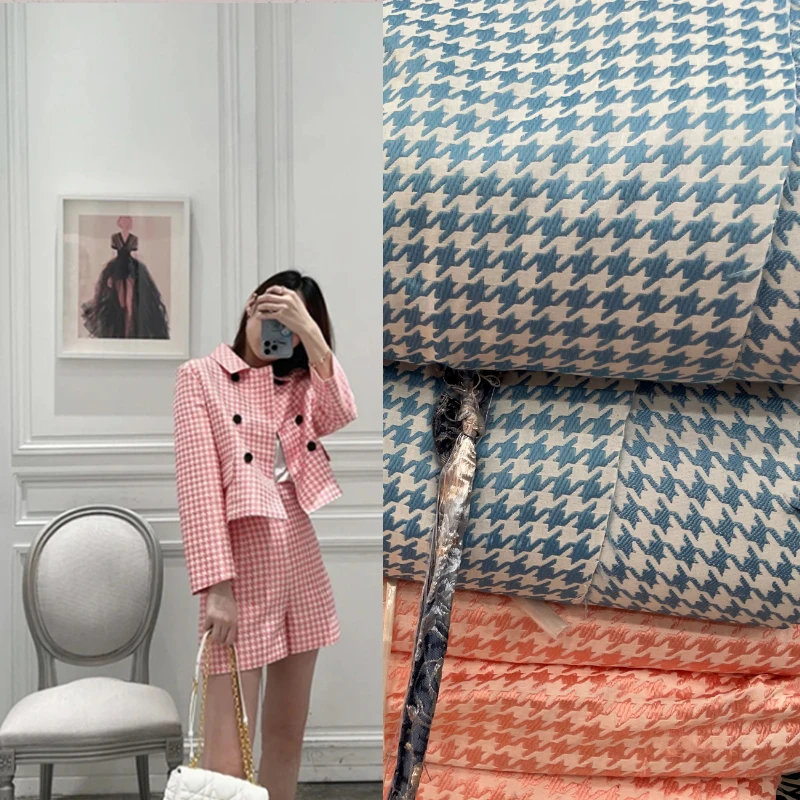 

Brand Fashion Design Jacquard Brocade Fabric Yarn-dyed Clothing Skirt Jacket DIY Fabrics Cloth Per Meter Sewing for Dress