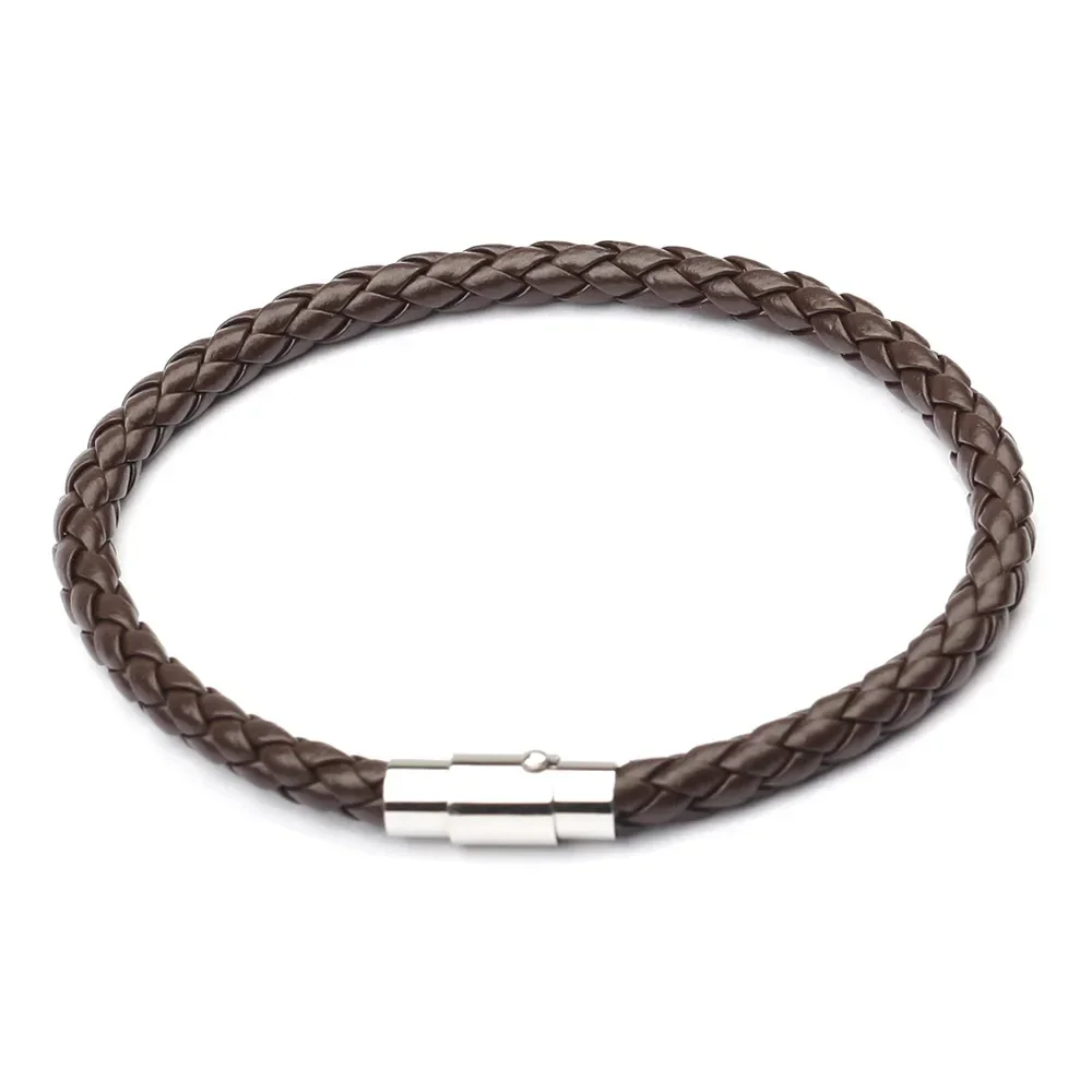 Bracelet Jewelry New Trendy Men Black Leather Bracelet Friendship Bracelets & Bangles Pulseras Hombre Punk Men Jewelry Christmas Gift SL019
