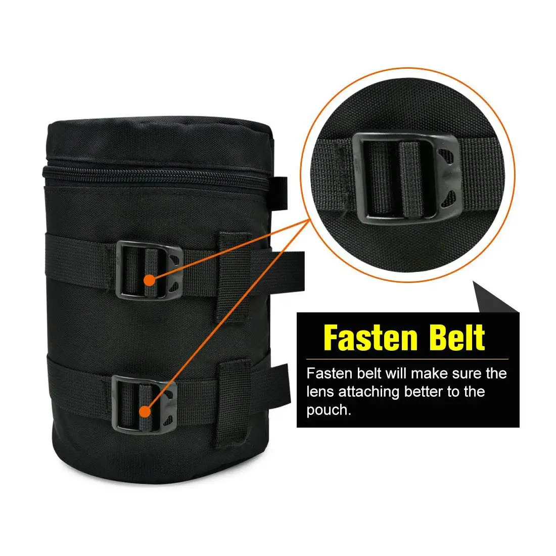 6 사이즈 방수 카메라 렌즈 두꺼운 패딩 가방 케이스 파우치 보호대 허리 벨트 홀더 캐논 니콘 탐론 시그마  렌즈, 카메라 렌즈 보호용 주머니 벨트 홀더