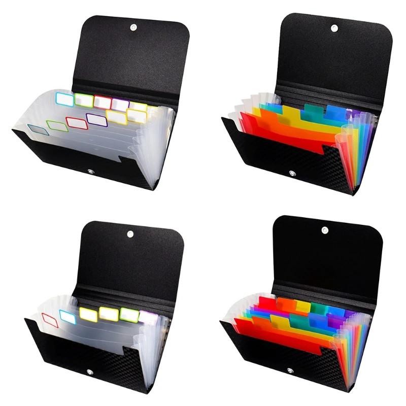 2-Pack Vertical Expanding File Folders - 13 Pockets Letter Size Organizer For Documents