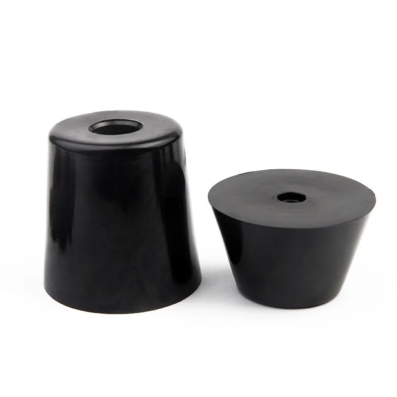 Set of 4 Black Rubber Furniture Feet Floor Protector Cushions with Gasket