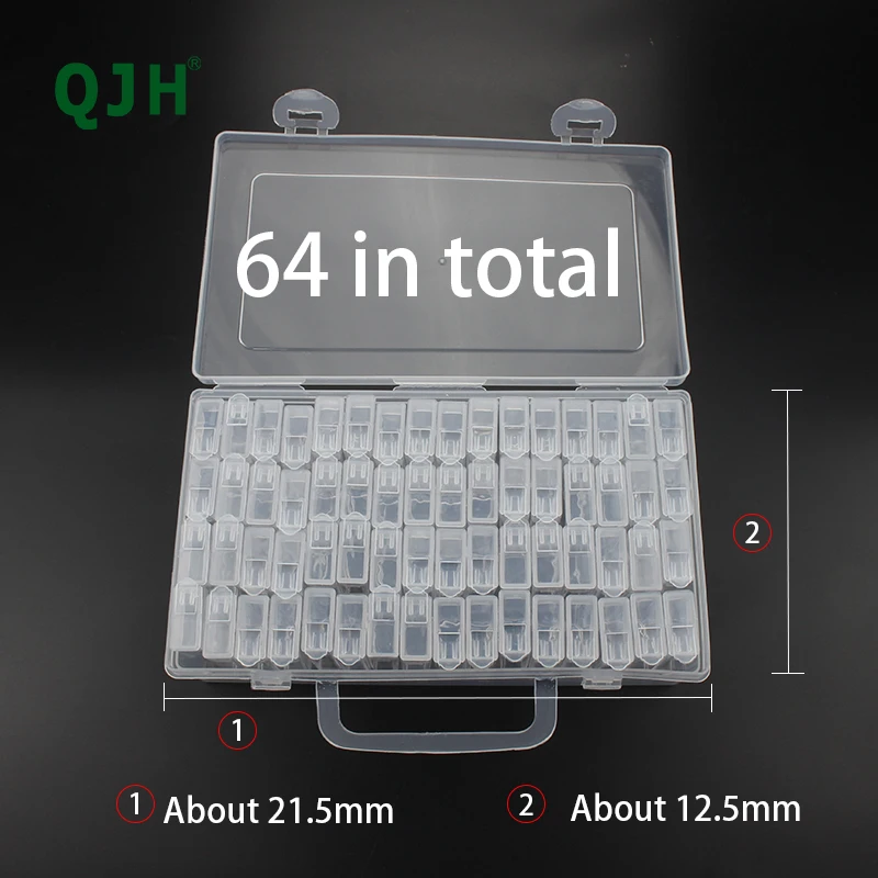 64/42 Grids 5D DIY Diamond Painting Drill Box Jewelry Box Rhinestone Embroidery Crystal Bead Organizer Storage Case Container