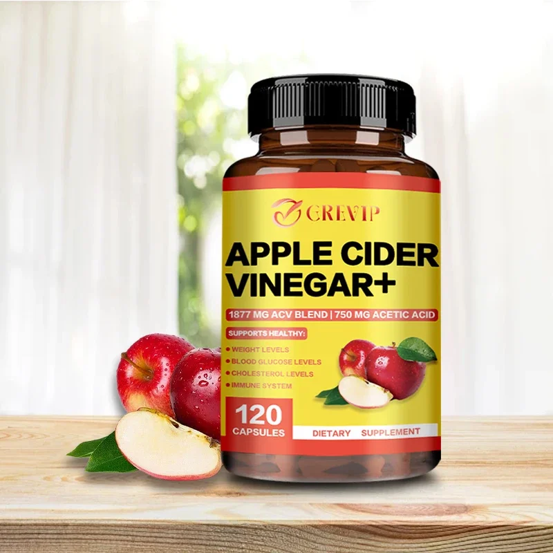 Apple Cider Vinegar Supplement Boosts Metabolism Maintains Healthy Cholesterol Levels Contains Vitamin D3 and Zinc