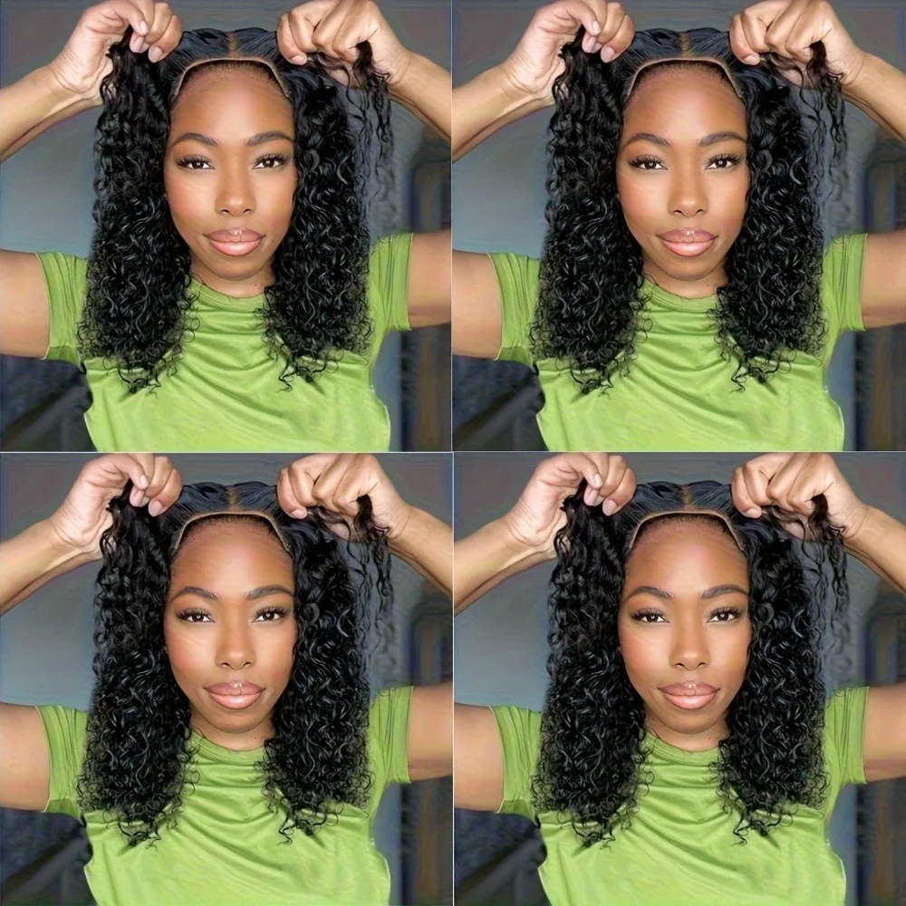 Wet and Wavy 13x4 Lace Front Wig Human Hair Curly Wig 100% Virgin Human Hair Pre Plucked Wigs for Women with Natural Hairline 6