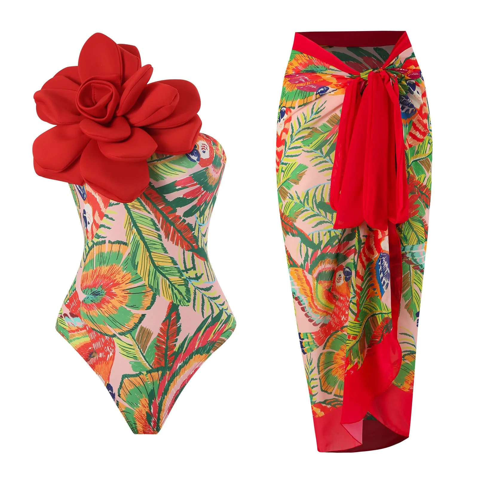 

2023 New Arrival Push Up Women Bikini Set Floral Printed Ruffle Bikinis Strappy Bandage Swimwear Brazilian Biquini Bathing Suit