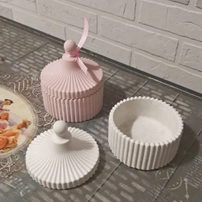 DIY Candle Cup Silicone Mold Plaster Aromatherapy Candle Mongolian Cup Resin Mould Cement Jewelry Storage Box Home Decoration Silicone Mold