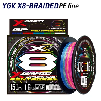 YGK X8 Braided PE Fishing Line Multicolor 150m/200m 1