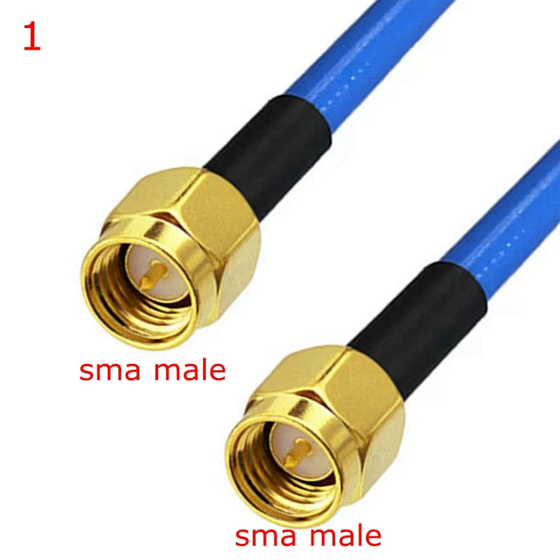 RG-402 케이블 SMA-SMA Male Female 커넥터 RPSMA-SMA 직각 크림프 RG402 고주파 테스트 50ohm Fast Brass
