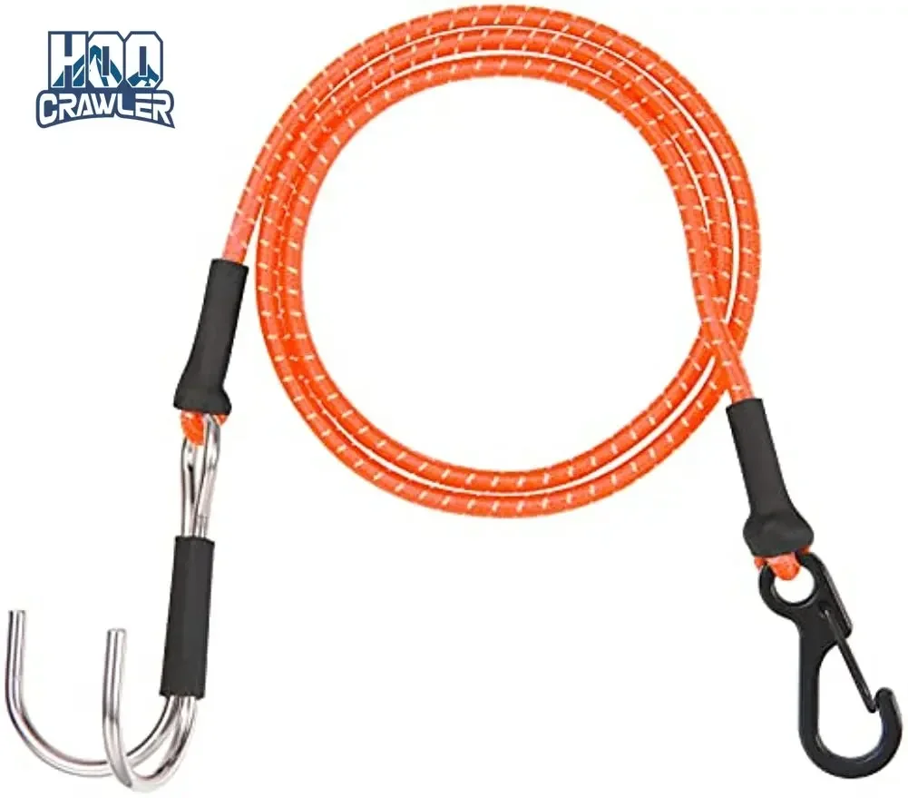 HooCrawler 1/10 RC Crawler Kinetic Winch Strap, Escape Rope Rescue Trailer Hook for Axial SCX10 I II III TRX4 Element D90 WPL