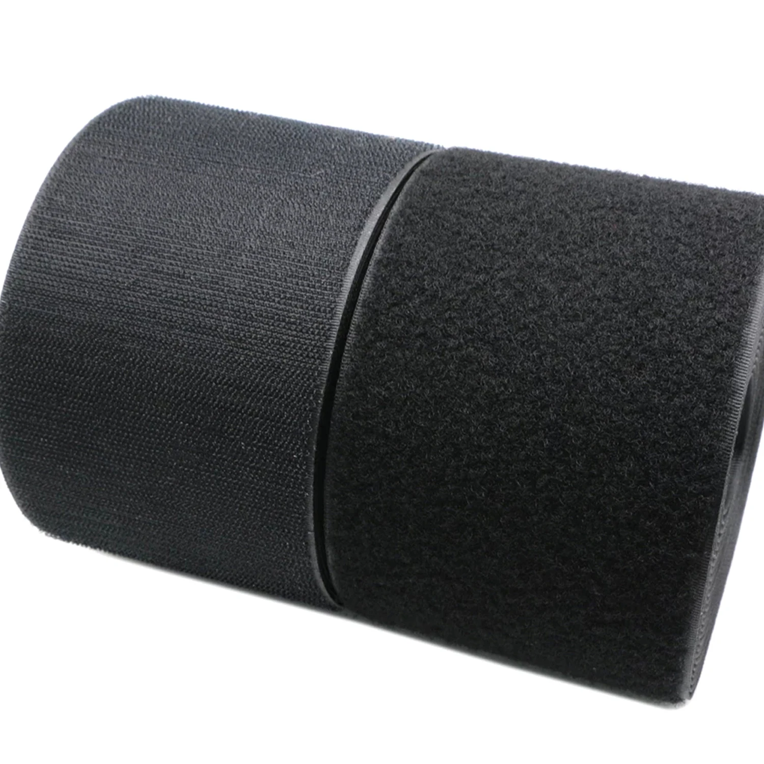 Versatile 150mm Non-Adhesive Hook and Loop Fastener Tape - Sewing-On Black & White