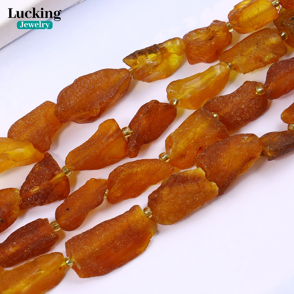 Natural Baltic Amber Beads - Untreated Yellow Honey Color for DIY Jewelry Making, Healing Crafts, Fossil Gemstone Collectors 6