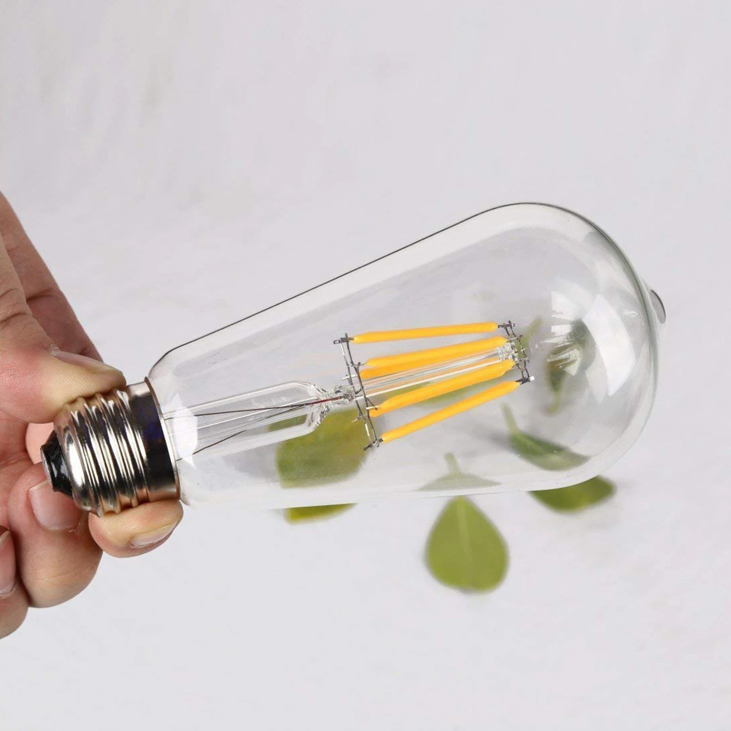 저전압 E27 LED 전구, DC 12V, 24V, 6W, 따뜻한 흰색, 디밍 불가, 야외 필라멘트 램프, 태양열 LED 전구, 캠핑 조명