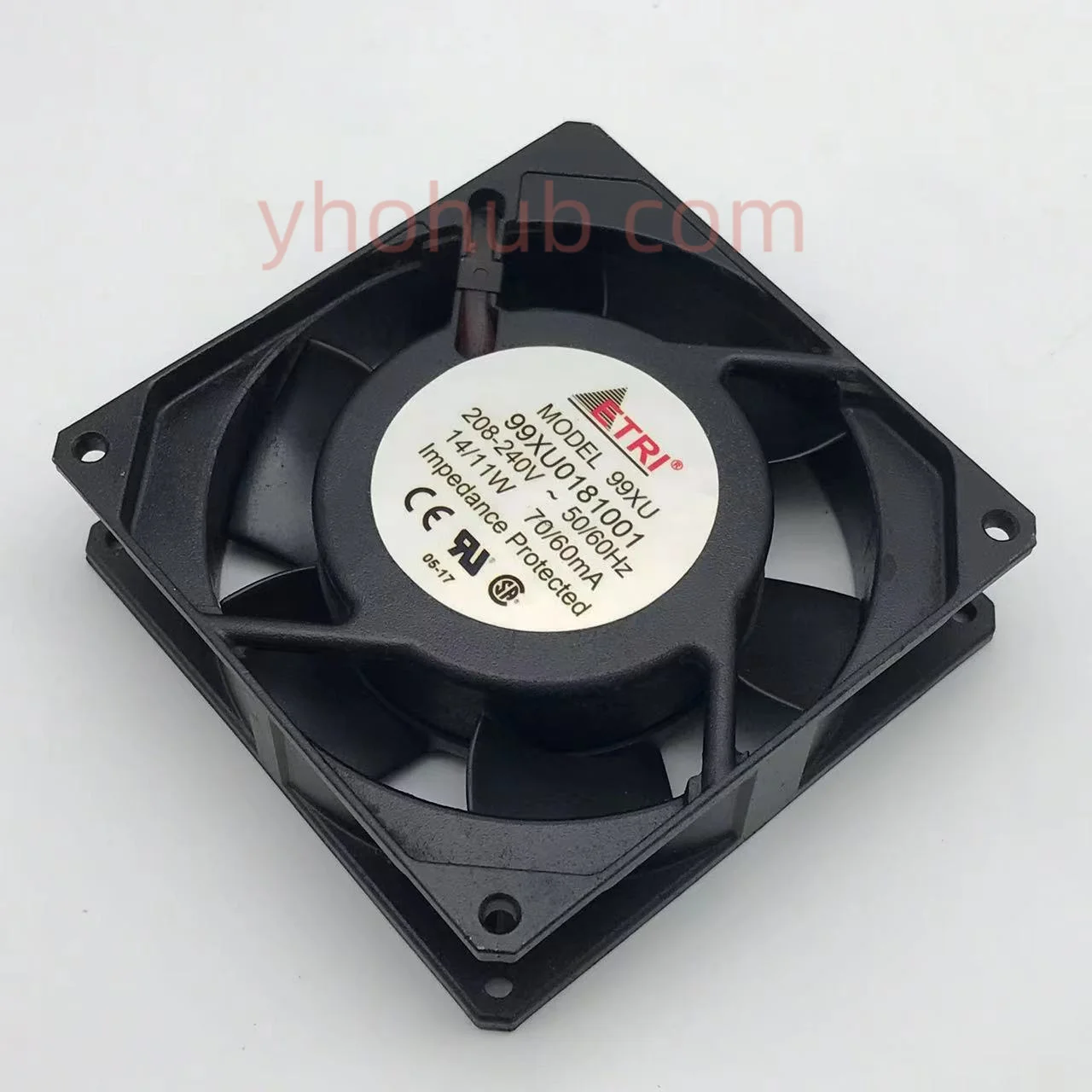 Etri 99xu 99xu0181001 ac 240v 70ma 92x92x25 mm Ventilador de Refrigeração do Servidor de Pinos
