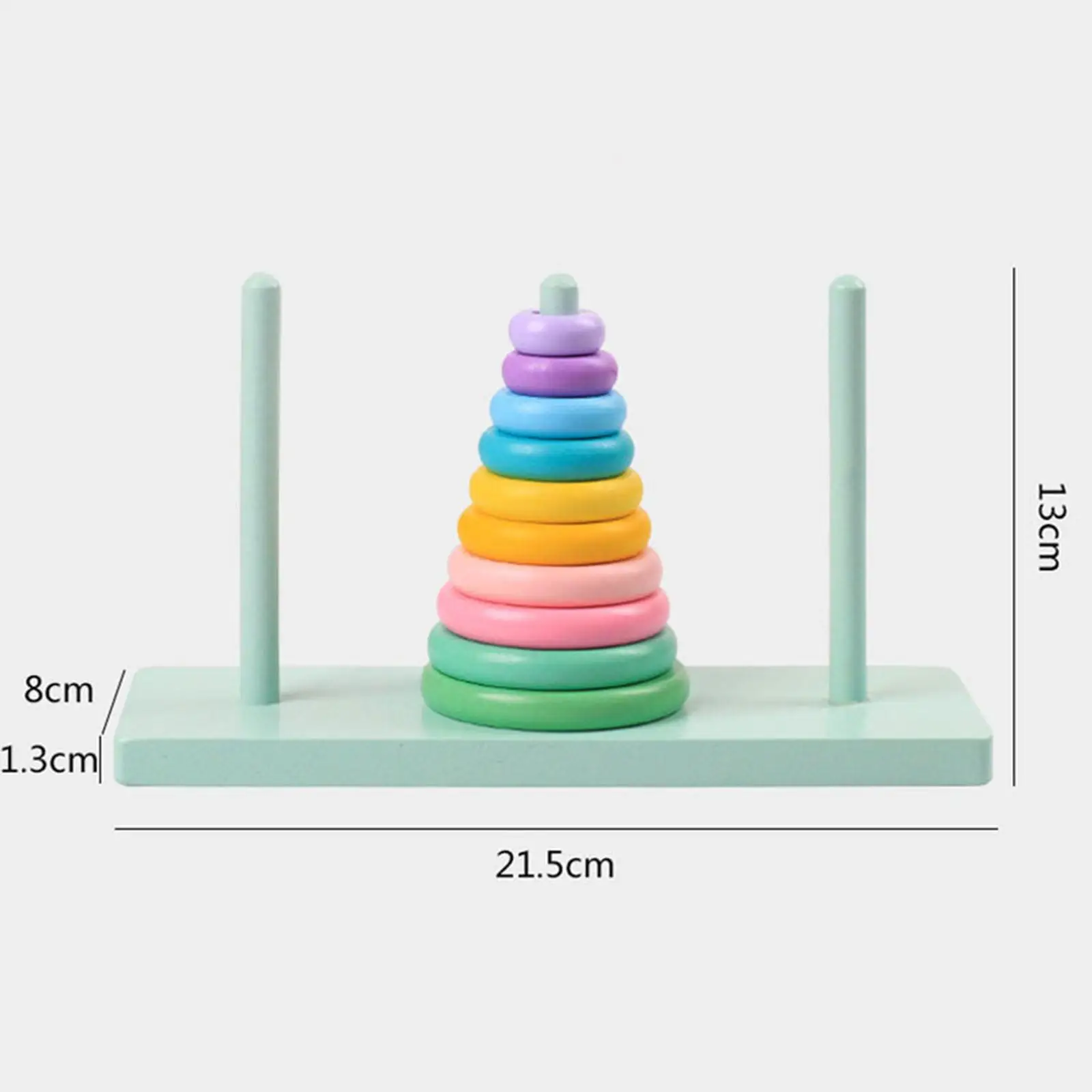 Wooden Stacking Rings Toy Intellectual Toy Sensory Toy Montessori Toy for Infant Ages 6+ Months Boy Girls Kids Birthday Gift