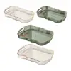 Acrylic Serving Tray with Handle Decorative Tray Jewelry Perfume Cosmetics Holder for Home Kitchen Bread Living Room Office 1