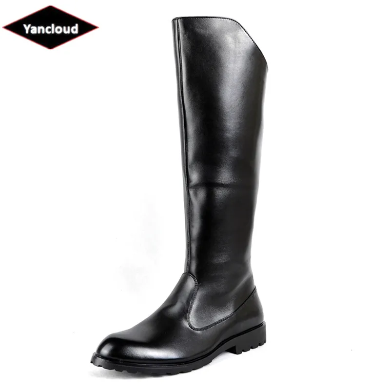 Men's Winter Motorcycle Riding Boots Mens Leather Boots Motorcycle