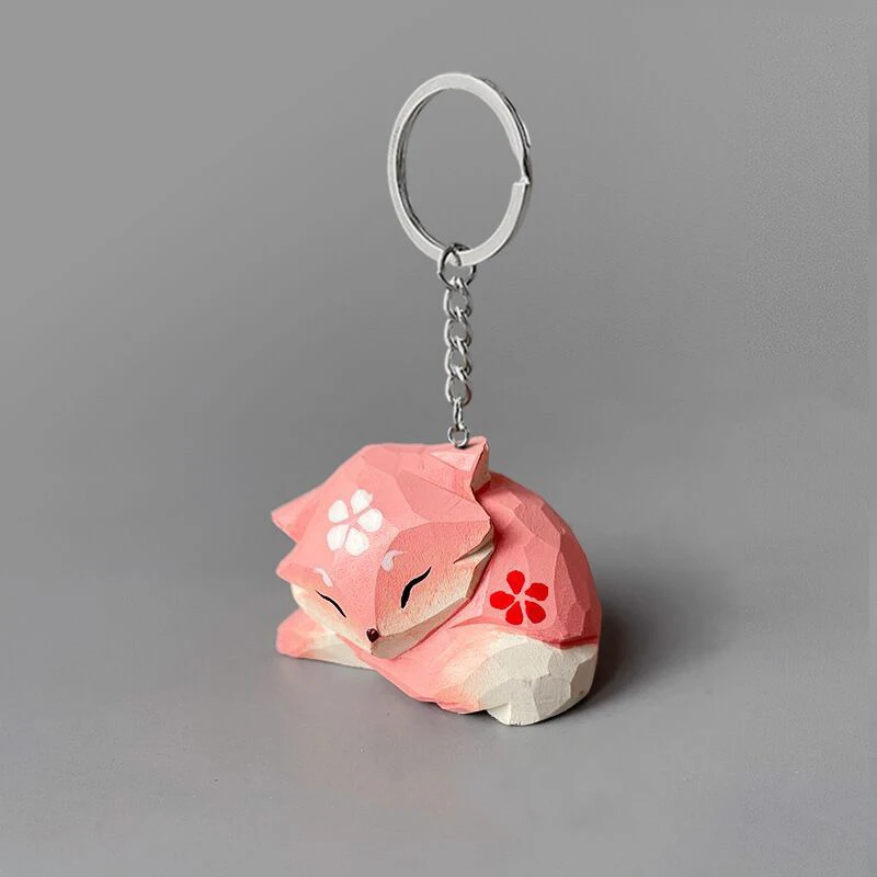 Anime Ornament Genshin Impact Yae Miko Fox Wooden Toys Cosplay Pink Animal Backpack Pendant
