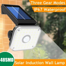 

48SMD Solar Motion Sensor Lights Security Wall Lamp Floodlight Outdoor Waterproof