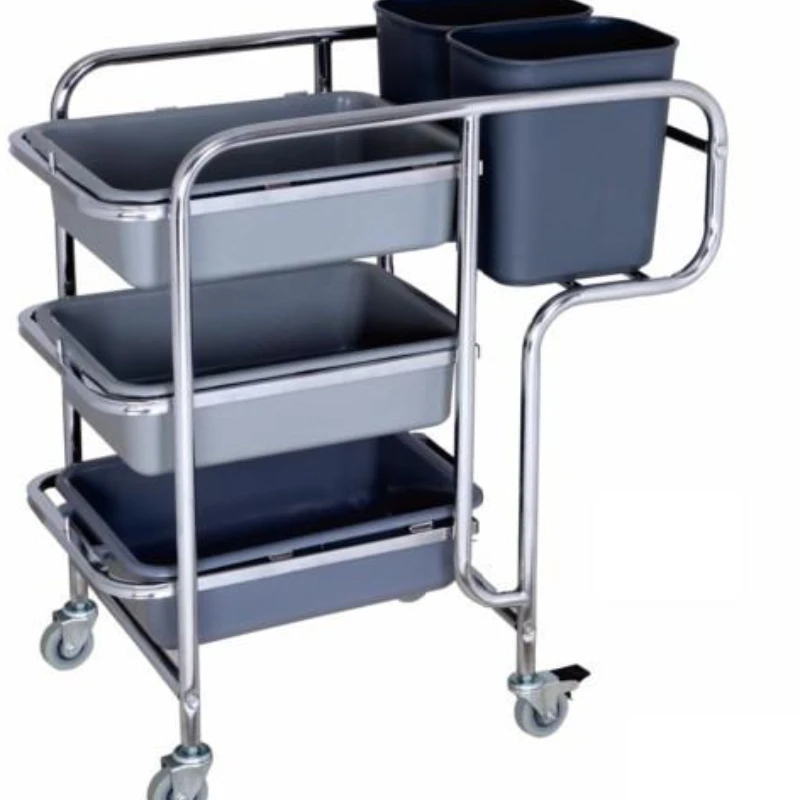 

Plastic Foldable 3 Tier Service Tool Dining Serving Cart for Kitchen Storage Food Kitchen Trolley