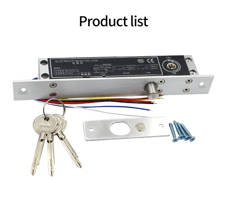 B9L B10LDC12V Electric Lock Alloy Deadbolt Time Delay Fail Secure Mortise Drop B