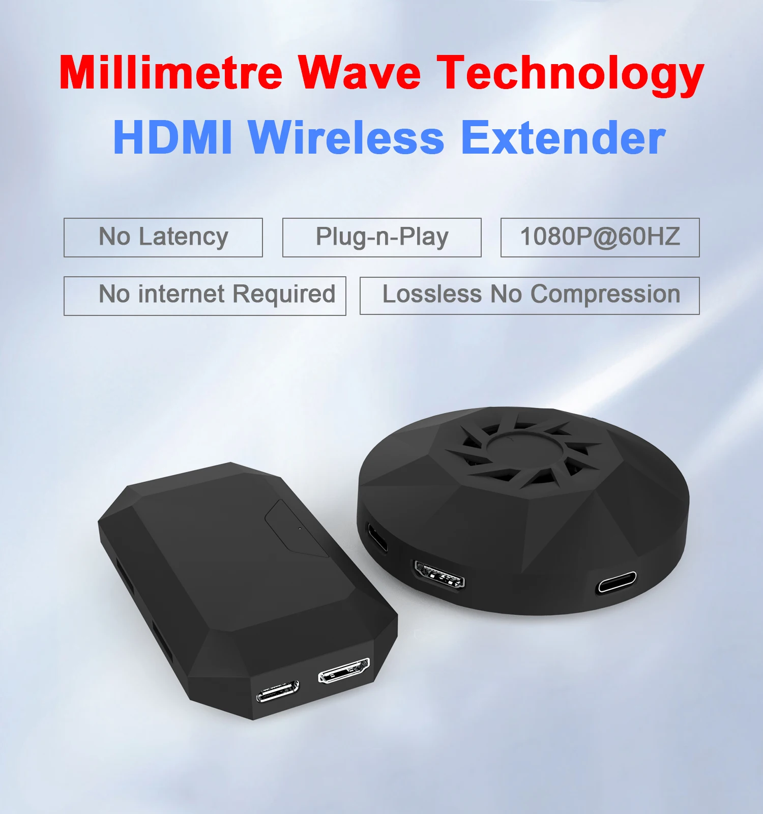 Mini proyector inalámbrico HDMI, Dongle de pantalla, 5/25/200m, 5G, onda  milimétrica, Audio para el hogar, TV Stick, 4K, Full HD