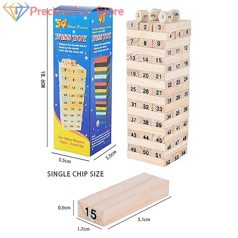 Wooden Stacking Tower Game 6
