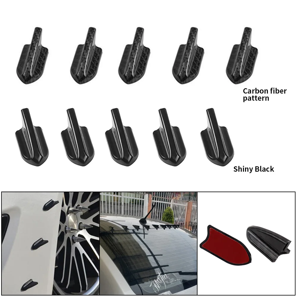 

1 pcs Rear Roof Shark Fins Spoiler Wing Kit Car Roof Spoiler Bumper Spoiler Shark Fin Diffuser Vortex Generator Universal