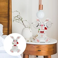 

1pc Rabbit Glasses Resin Girl Desktop Animal Glasses Holder Spectacle Frame