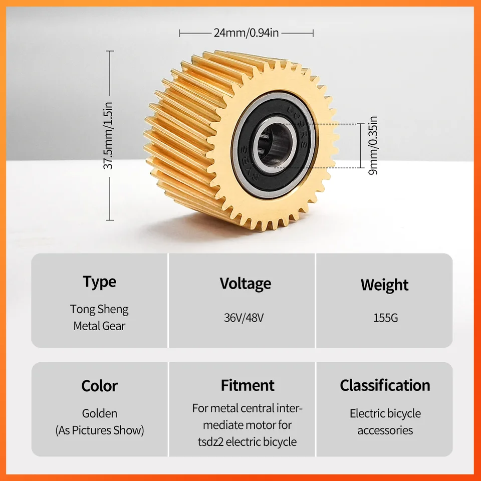 Jeu De Vitesses Premium Pour Moteur Vélo Tongsheng TSDZ2B - Amélioration Performance