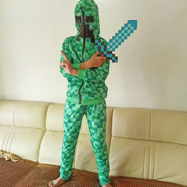 Kid's Minecraft Creeper Inflatable Costume