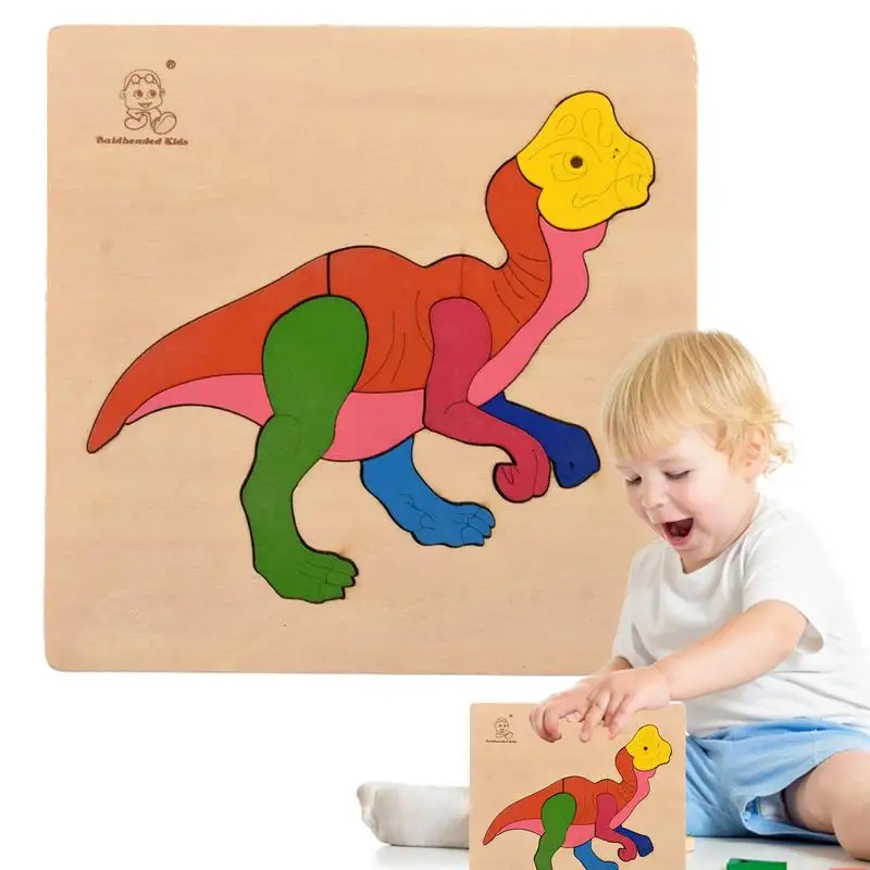 

Wooden Puzzles for Kids Dinosaur Puzzle Jigsaw Puzzles Fine Motor Toys Wooden Puzzles Educational Toys for Boys Girls 3 & Up