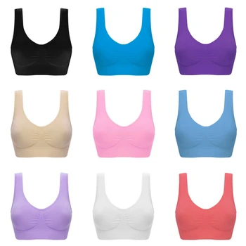 3 Pack Plus Size Back Smoothing Bra Sport Running Bra Women Workout Bras Yoga Crop Tank Top Push up Brassiere 2