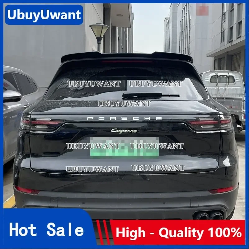 

ABS Material Rear Roof Spoiler Wings for Porsche Cayenne 2018 2019 2020 2021+ Car Styling ABS Carbon Look Rear Spoiler