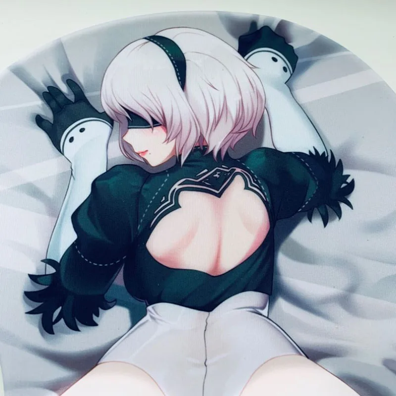 Non-slip 3D Cute Mouse Pad Anime Sexy Girl Nier 2B 3D Hip Soft with Wrist Rest Gaming Mousepad Mat for LOLCSGO 26*22 gaming mousepad mouse pad