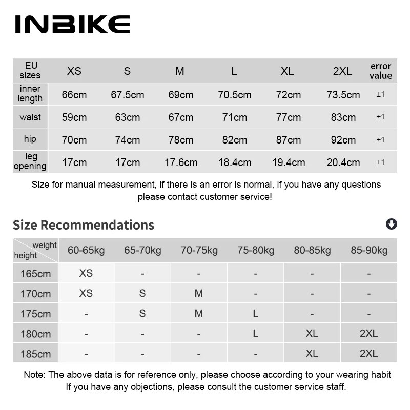 INBIKE Summer Men's Cycling Bib Trousers Breathable Cycling Pants Jerseys Quick Dry MTB Road Bike Pants