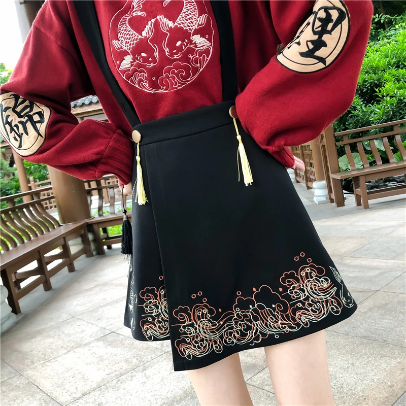 Harajuku Chinese Top Japanese Sweets Ladies Tops And Blouses Preppy Style Chinese Style Clothing Women Clothes 10533