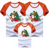 Cute Christmas Family Matching T-shirts Mom and Daughter Clothes Father and Kids Tees Cotton 3