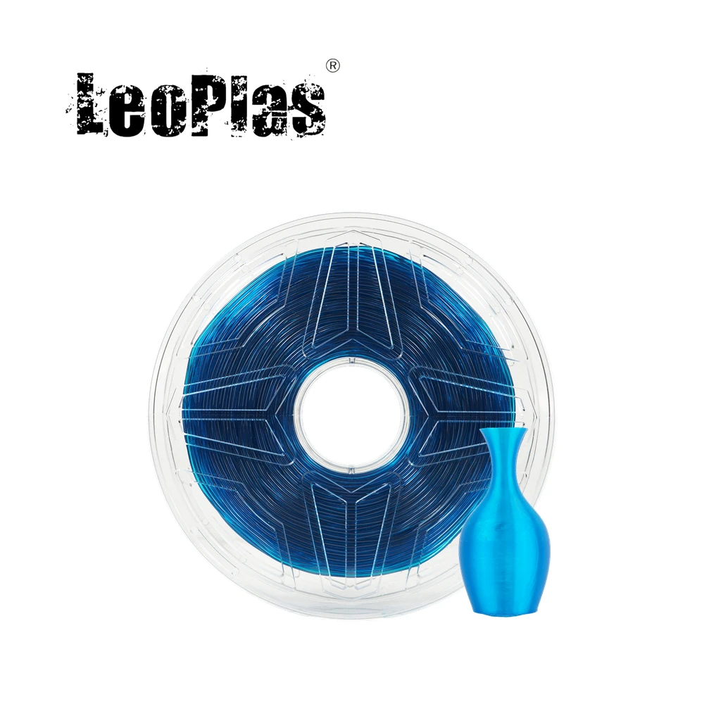 

LeoPlas Clear Blue TPU Filament Transparent Flexible 1.75mm 1kg 95A Shore Hardness For 3D Printer Consumables Printing Supplies