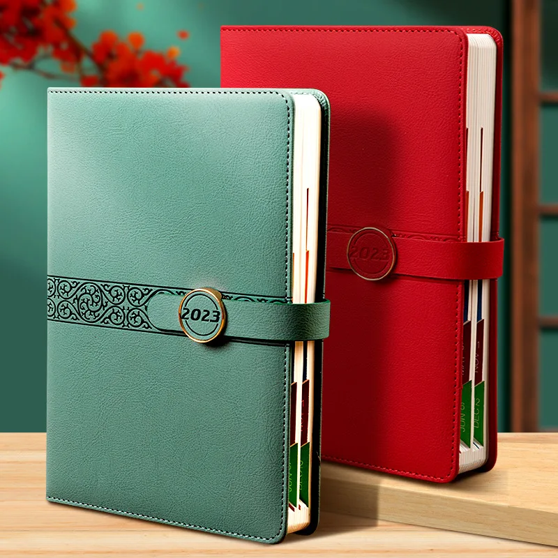 

Business Notebook 2023 Schedule Book Punch Calendar Plan Notebook A5 Gift Box agenda planner budget planner planner supplies