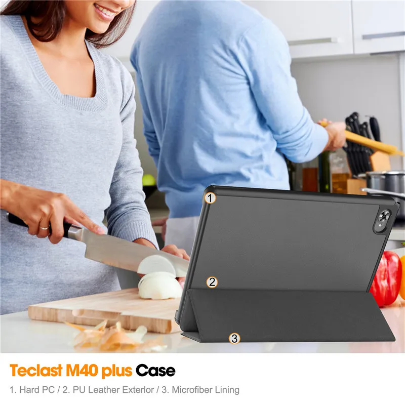 Coque For Teclast T50 Tablet Fold PU Leather Protective Hard PC Tablet Case For Teclast M40 Plus P40HD P30S T 50 Smart Cover_voghion.com