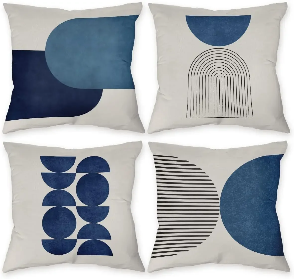 Bohemian Abstract Modern Simple Art Blue Pillowcase, Decorative Home Bedroom Sofa Throw Pillowcase Cushion Cover 4