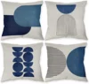 Bohemian Abstract Modern Simple Art Blue Pillowcase, Decorative Home Bedroom Sofa Throw Pillowcase Cushion Cover 4