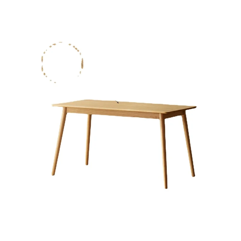

YY Small Apartment Oak Furniture Nordic and Japanese Style Simple Log Dining Table
