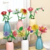 Small Particle Assembled Building Blocks Eternal Flowers Rose Lily Simulated Building Block Flower Bouquets Creative Decoration 2