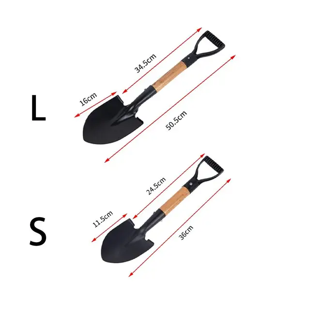 36/50.5cm Digging Shovel Manganese Steel Shovels Kids Trowel Waterproof Rustproof Garden Scoop for Outdoor Beach Camping 6