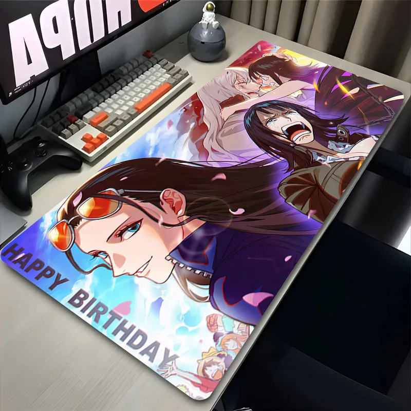 Computer Office Desk Mat Rubber Non-slip Large Mousepad O-One Pieces Nico Robin Extended Anime Cute Girl Mouse Pad PC Carpet Mat 5